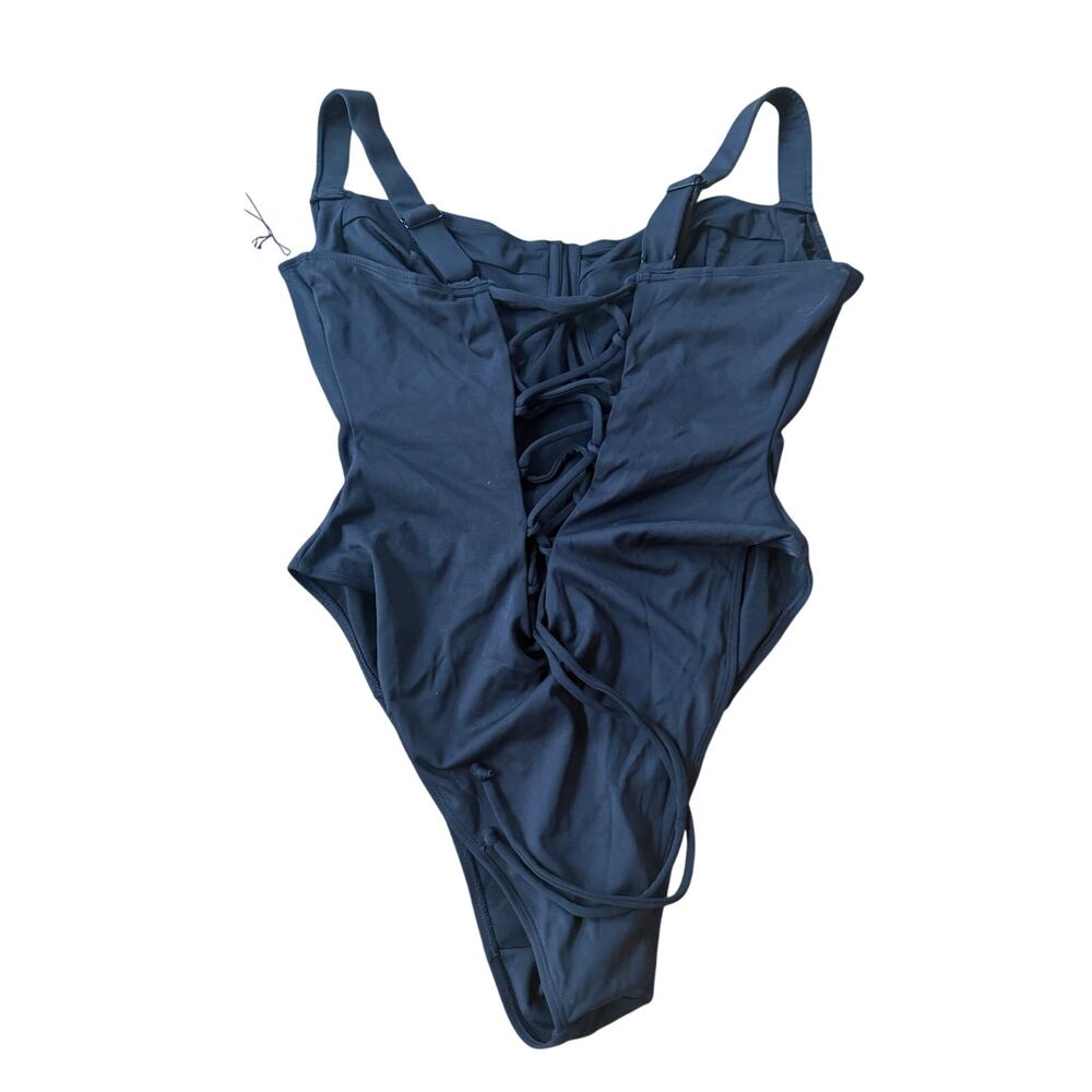 TA3 XL Regular Length H/I Cup One-piece Swimsuit Black High cut Lifty NWT - Picture 7 of 7